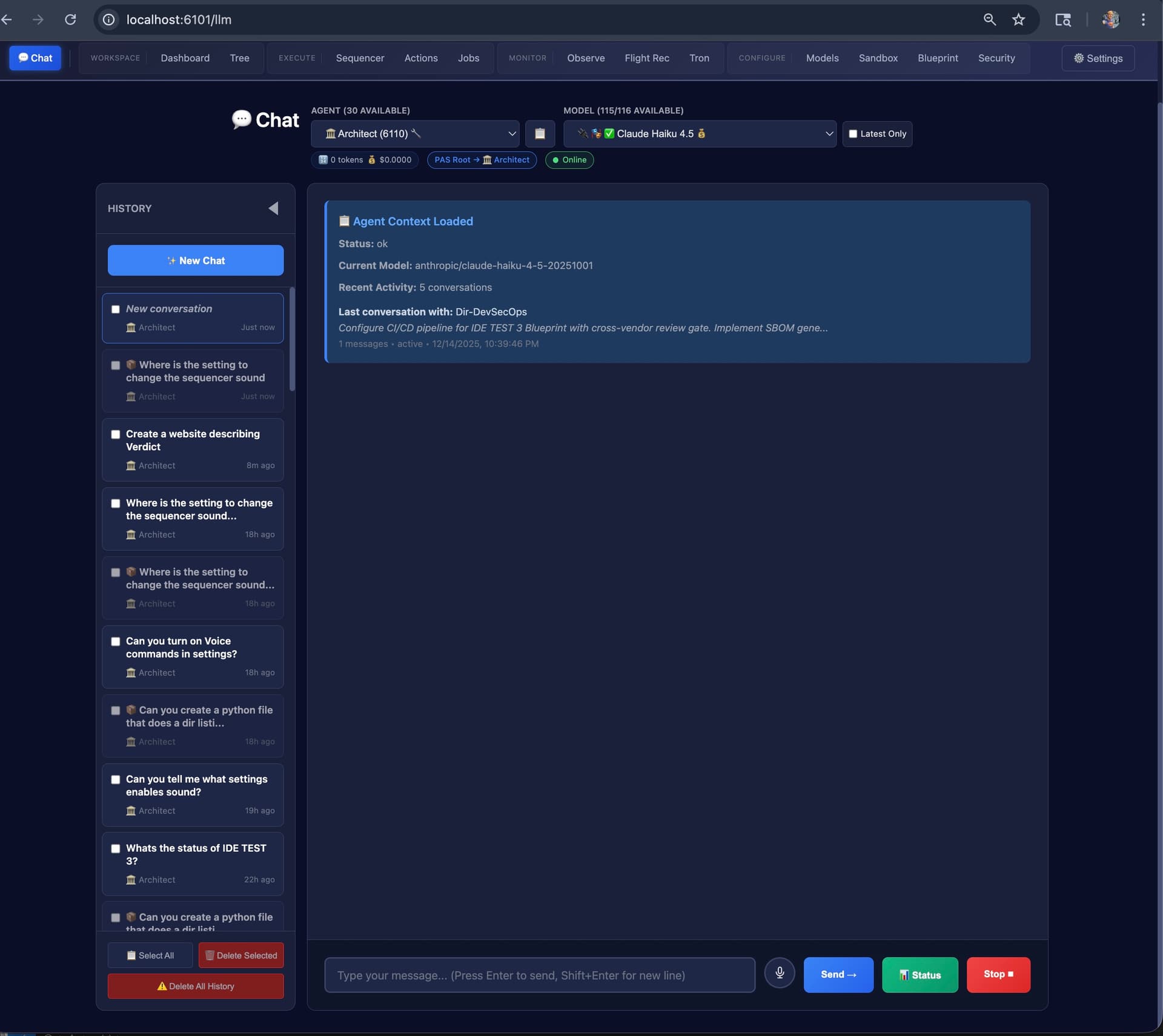Verdict Web Interface